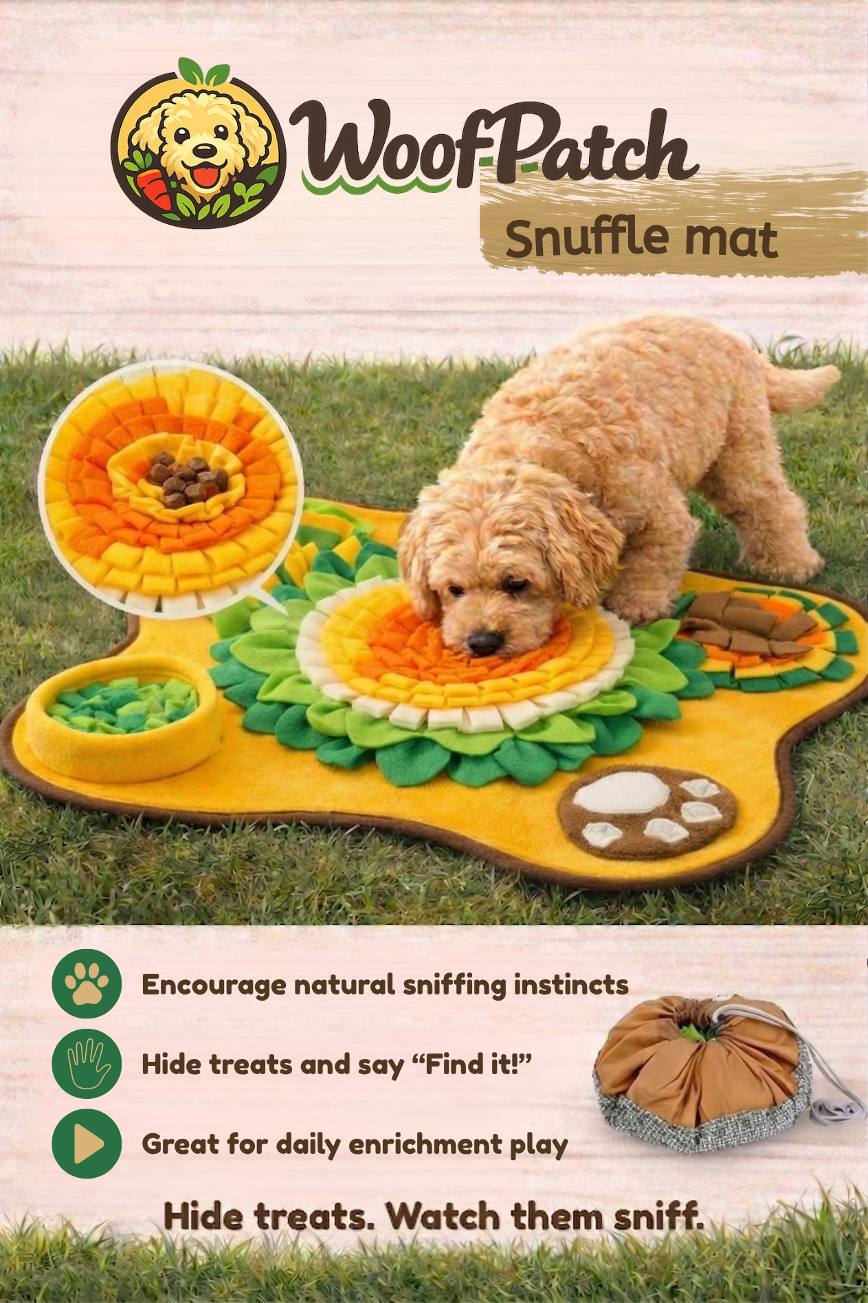 Dog Snuffle Mat | Interactive Slow Feeder & Enrichment Toy